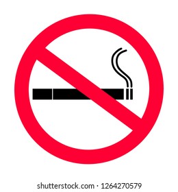 No Smoking Vector icon,  No Smoking sign illustration