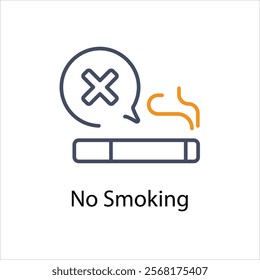 No Smoking Vector icon stock illustration