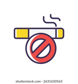 No Smoking vector icon stock illustration