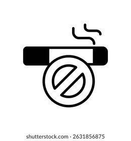 No Smoking vector icon stock illustration
