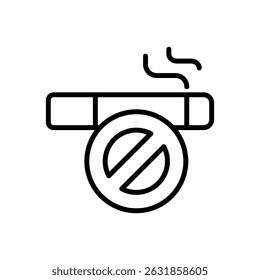 No Smoking vector icon stock illustration