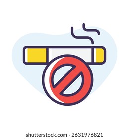No Smoking vector icon stock illustration