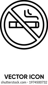 No smoking vector icon.Modern, simple flat vector illustration for website or mobile app. No smoking symbol, logo illustration. Pixel perfect vector graphics	