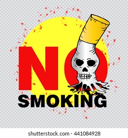 No Smoking. Vector illustration.