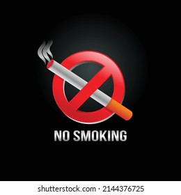 No smoking vector illustration design for posters and other signs