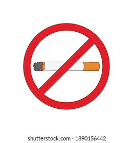no smoking vector isolated on white background