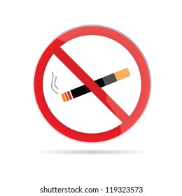 no smoking vector on a white background