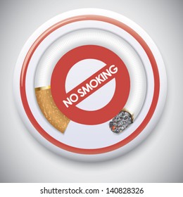 NO SMOKING - Vector Pin / Button Badge