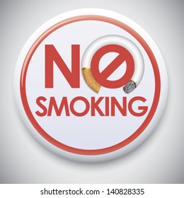 NO SMOKING - Vector Pin / Button Badge