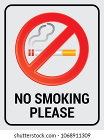 No Smoking Vector sign