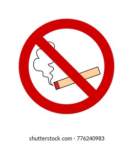 No smoking vector sign 