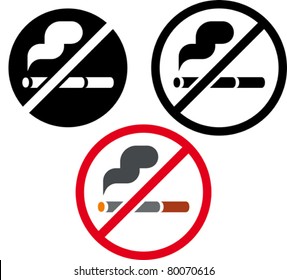 No smoking vector sign