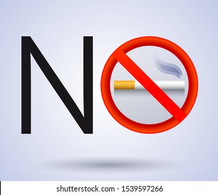 No Smoking vector sign illustration.