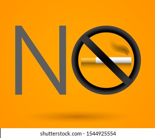 No Smoking vector sign illustration.