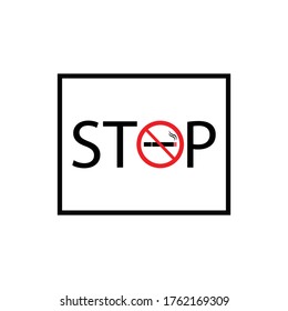 No smoking vector sign on white background.