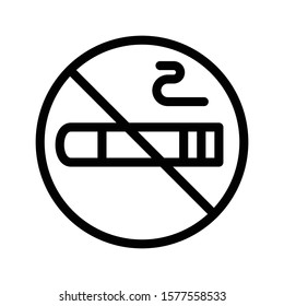 no smoking  vector thin line icon 