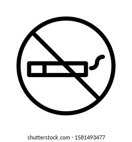  no  smoking vector thin line icon 
