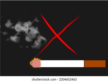 non-fumeurs image vectorielle utilisée pour faire campagne contre le tabagisme