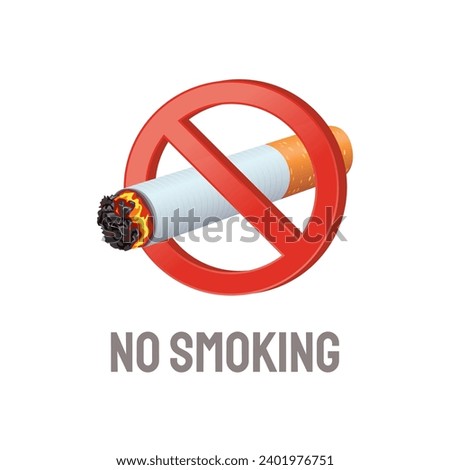 no smoking warning with red forbidden sign