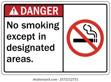 No smoking warning sign and labels