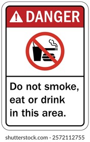 No smoking warning sign and labels