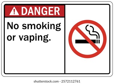 No smoking warning sign and labels