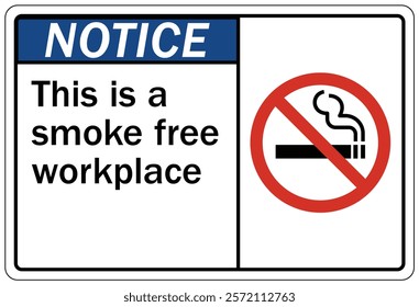 No smoking warning sign and labels