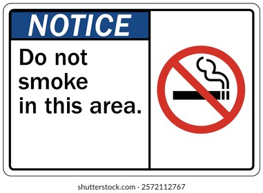 No smoking warning sign and labels