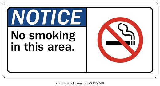 No smoking warning sign and labels