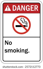 No smoking warning sign and labels