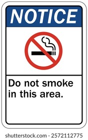 No smoking warning sign and labels