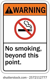 No smoking warning sign and labels