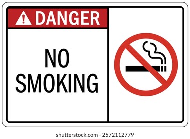 No smoking warning sign and labels