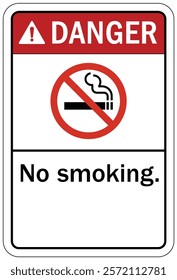 No smoking warning sign and labels