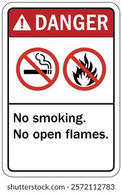 No smoking warning sign and labels