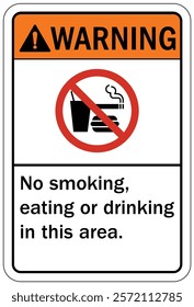 No smoking warning sign and labels