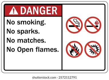 No smoking warning sign and labels