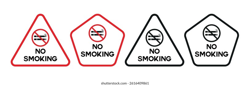 No smoking warning sign Simple design. no smoking or open flames warning sign notice No smoking anywhere in this building.
