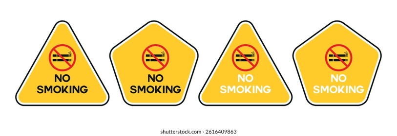 No smoking warning sign Simple design. no smoking or open flames warning sign notice No smoking anywhere in this building.