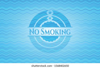 No Smoking water concept emblem. Vector Illustration. Detailed.