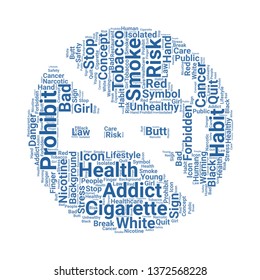 no smoking word cloud. tag cloud about no smoking