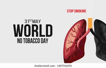 No Smoking World No Tobacco Day Stock Vector (Royalty Free) 1407316592 ...