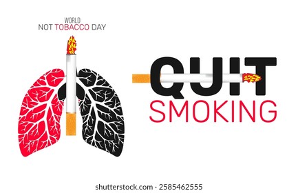 no smoking and World No Tobacco Day . This holiday-themed design is perfect for backgrounds, banners, greeting cards, posters with text inscription, Classic social media posts.Vector