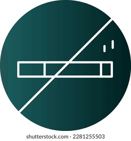 No SMokingGlyph Gradient Vector Icon Design