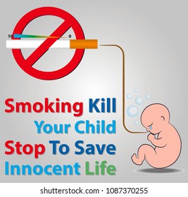 no smoking,smoking kill innocent baby pregnat in no smoke day