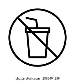 no snack. simple icon design, best used for banner, flayer, or web application. Editable stroke with EPS 10 file format