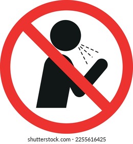 No sneeze sign or Do not cough vector. Health Signs and Symbols.