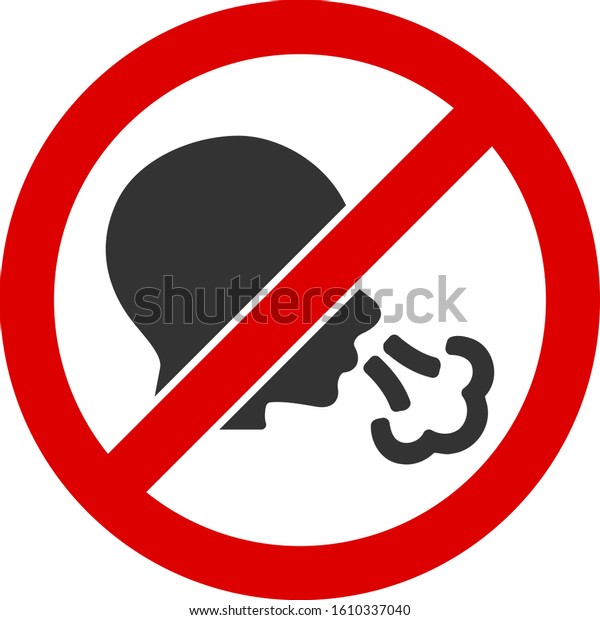 No Sneeze Vector Icon Flat No Stock Vector (Royalty Free) 1610337040