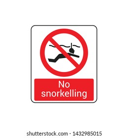 No snorkeling sign vector icon isolated on white background. Warning symbol modern, simple, vector, icon for website design, mobile app, ui. Vector Illustration