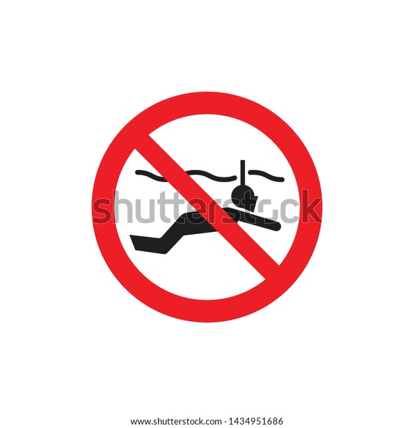 No Snorkeling Sign Vector Water Safety Stock Vector (royalty Free 